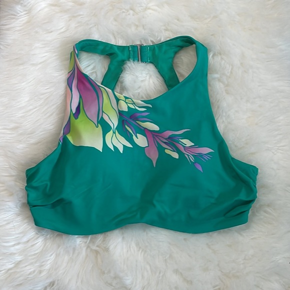 Athleta Maldives Vintage Floral Bikini Top Size 34B/C - Picture 3 of 11